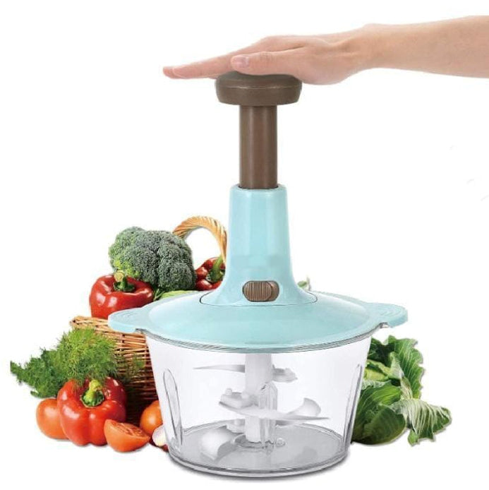 Manual Food Chopper Blue 50ml Stainless Steel Pakistan Kitchen